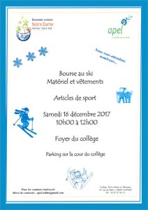 Lire la suite à propos de l’article Ensemble Scolaire Notre Dame : Bourse au Ski